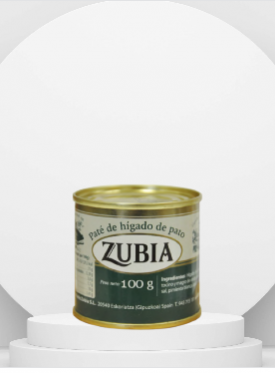 PATE HIGADO DE PATO 100G ZUBIA